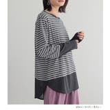 n'OrLABEL異素材ボーダーレイヤードカットソー | osharewalker | 詳細画像12 