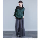 kOhAKU異素材ギャザーカットソー | osharewalker | 詳細画像2 