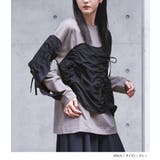 kOhAKU異素材ギャザーカットソー | osharewalker | 詳細画像6 