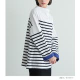 n'OrLABELボトルネックパネルボーダーカットソー | osharewalker | 詳細画像2 