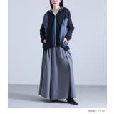 kOhAKU異素材ギャザー切替パーカー  | osharewalker | 詳細画像9 