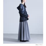 kOhAKU異素材ギャザー切替パーカー  | osharewalker | 詳細画像10 