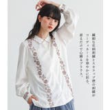 somari imaginationスカラップ襟刺繍デザインブラウス | osharewalker | 詳細画像2