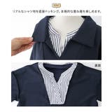 n'OrLABELシャツレイヤード風スウェット | osharewalker | 詳細画像3