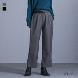 kOhAKU合皮ベルト付きパンツ | osharewalker | 詳細画像1