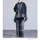 kOhAKUチェック切替ワイドパンツ | osharewalker | 詳細画像4