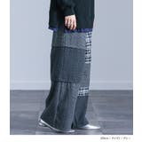 kOhAKUチェック切替ワイドパンツ | osharewalker | 詳細画像8