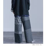 kOhAKUチェック切替ワイドパンツ | osharewalker | 詳細画像9