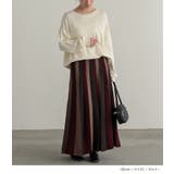 n'OrLABEL配色ニットプリーツスカート | osharewalker | 詳細画像12