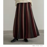 n'OrLABEL配色ニットプリーツスカート | osharewalker | 詳細画像14