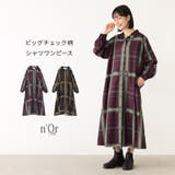 n'OrLABELビッグチェック柄シャツワンピース | osharewalker | 詳細画像1