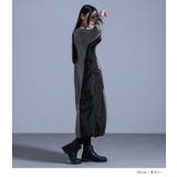 kOhAKU布帛切替ニットワンピース | osharewalker | 詳細画像5