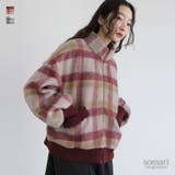 somari imagination起毛チェック柄ショートコート | osharewalker | 詳細画像1