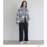 somari imagination起毛チェック柄ショートコート | osharewalker | 詳細画像8