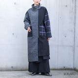 kOhAKU異素材切替スタンドロングコート  | osharewalker | 詳細画像1 