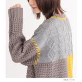 n'OrLABEL配色パッチワークケーブルニット  | osharewalker | 詳細画像16 