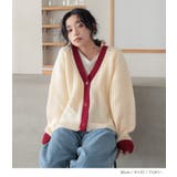 n'OrLABEL配色片畦編みニットカーディガン  | osharewalker | 詳細画像12 
