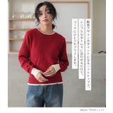 n'OrLABEL配色クルーネックニット  | osharewalker | 詳細画像2 