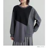 n'OrLABEL裏起毛アシメ異素材プルオーバー  | osharewalker | 詳細画像12 