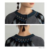 n'OrLABEL裏シャギーパッチワークノルディックニットカーデ  | osharewalker | 詳細画像13 