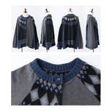 n'OrLABEL裏シャギーパッチワークノルディックニットカーデ  | osharewalker | 詳細画像17 