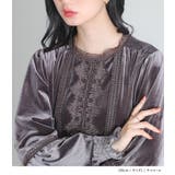 somari imaginationレースベロアブラウス | osharewalker | 詳細画像2