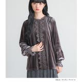 somari imaginationレースベロアブラウス | osharewalker | 詳細画像3