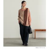 n'OrLABEL配色柄切替ニット  | osharewalker | 詳細画像2 