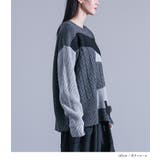 kOhAKUパッチワーク配色ニット  | osharewalker | 詳細画像5 