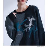 kOhAKU配色箔プリントアート柄ニット | osharewalker | 詳細画像8