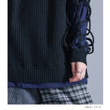 kOhAKU異素材ドッキングクロスデザインニット  | osharewalker | 詳細画像11 