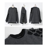 kOhAKU異素材ドッキングクロスデザインニット  | osharewalker | 詳細画像13 