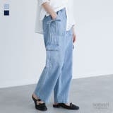 somari imaginationリボン付きデニムペインターパンツ | osharewalker | 詳細画像1