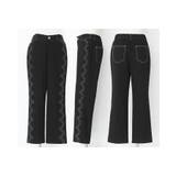 somari imaginationスカラップステッチストレートパンツ | osharewalker | 詳細画像13 