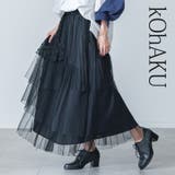 kOhAKUドットチュールプリーツスカート | osharewalker | 詳細画像1
