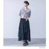 kOhAKUドットチュールプリーツスカート | osharewalker | 詳細画像2