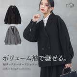 n'OrLABEL袖タックテーラードジャケット | osharewalker | 詳細画像1