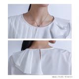 kOhAKU異素材配色プリーツブラウス | osharewalker | 詳細画像14 