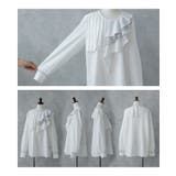 kOhAKU異素材配色プリーツブラウス | osharewalker | 詳細画像16 