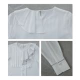 kOhAKU異素材配色プリーツブラウス | osharewalker | 詳細画像17 