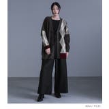 kOhAKUアシメアーガイル柄ニットカーディガン  | osharewalker | 詳細画像3 