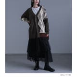 kOhAKUアシメアーガイル柄ニットカーディガン  | osharewalker | 詳細画像9 