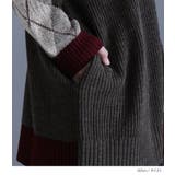 kOhAKUアシメアーガイル柄ニットカーディガン  | osharewalker | 詳細画像12 