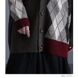 kOhAKUアシメアーガイル柄ニットカーディガン  | osharewalker | 詳細画像13 