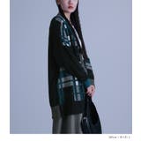 kOhAKUアシメチェック柄ニットカーディガン | osharewalker | 詳細画像4