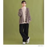 n'OrLABEL畦編みVネックニットカーディガン | osharewalker | 詳細画像7 