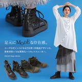 kOhAKU多重紐デザインハイカットスニーカー | osharewalker | 詳細画像2