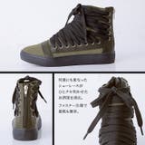 kOhAKU多重紐デザインハイカットスニーカー | osharewalker | 詳細画像7