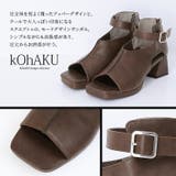 kOhAKUスクエアオープントゥサンダル  | osharewalker | 詳細画像4 