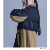 kOhAKU異素材ドッキング配色トレンチコート | osharewalker | 詳細画像2